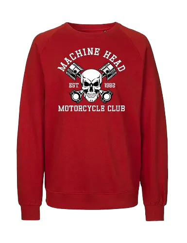 Machine Head Motorcycle Club Retro Art - mashup, motorcycle, funny quote, mashup, funny, funny pop, funnytee, gaming, geek, humor, joke, meme, memes, nerd, parody, television, vintage - Fairtrade Sweatshirt
