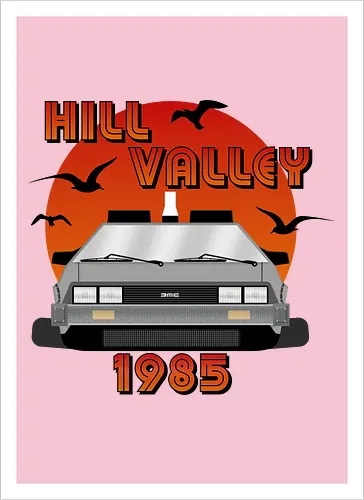 Hill Valley California 1985 Vintage Art