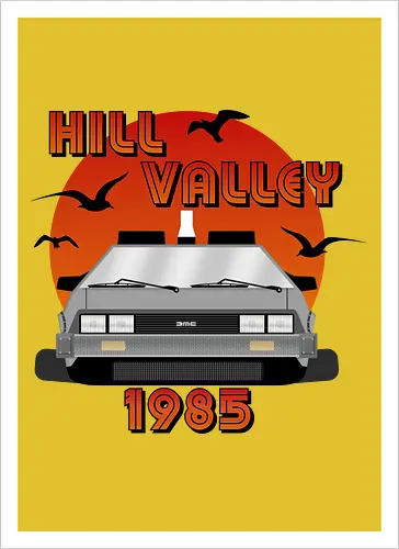 Hill Valley California 1985 Vintage Art