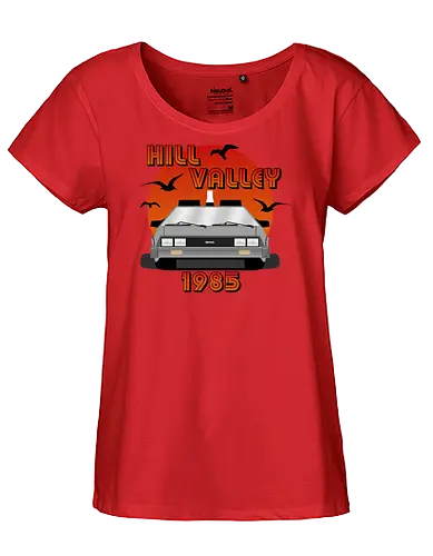 Hill Valley California 1985 Vintage Art - Future, delorean, doc brown, funny pop, funny quote, geek, hill valley, joke, marty mcfly, meme, memes, nerd, parody, time travel, vintage - Fairtrade Girl Shirt