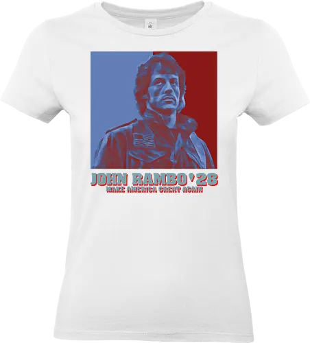 Make Vote Great Again '28 Pop Art - rambo, elections, movie, cinema, funny quote, mashup, funny, funny pop, funnytee, gaming, geek, humor, joke, meme, memes, nerd, parody, television, vintage - Standard T-Shirt (Women)