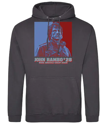 Make Vote Great Again '28 Pop Art - rambo, elections, movie, cinema, funny quote, mashup, funny, funny pop, funnytee, gaming, geek, humor, joke, meme, memes, nerd, parody, television, vintage - Standard Hoodie