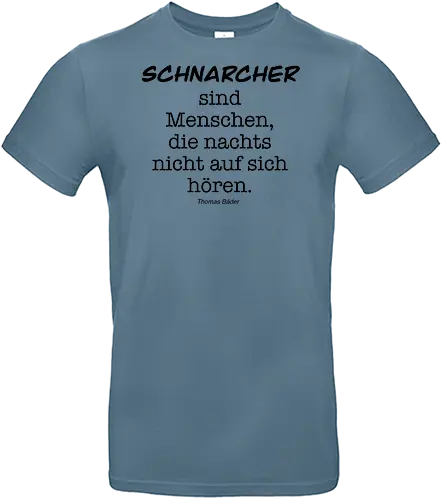 Schnarcher sind Menschen, die nachts nicht auf sich hören. - Schnarcher, Menschen, nachts, hören, Bett, Paare, nicht, Geräusche, Nacht, Schlafen, Kuscheln, Einzelzimmer - Standard T-Shirt