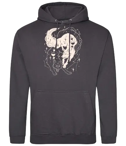 Tamed wolves - Jujutsu, wolf, moon, stars, megumi, anime, manga, divine - Standard Hoodie
