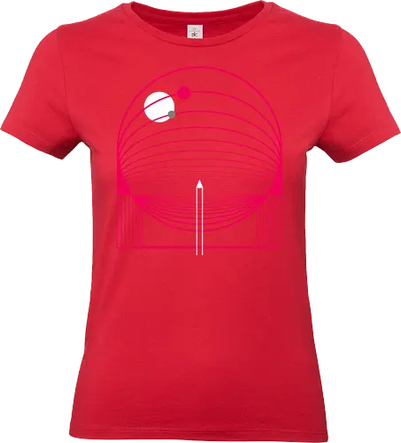 Exploring Stars - space, rocket ship, space ship, mars, planets, solar system, minimal - Standard T-Shirt (Women)