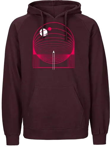 Exploring Stars - space, rocket ship, space ship, mars, planets, solar system, minimal - Fairtrade Hoodie