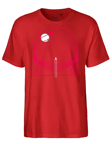 Exploring Stars - space, rocket ship, space ship, mars, planets, solar system, minimal - Fairtrade T-Shirt
