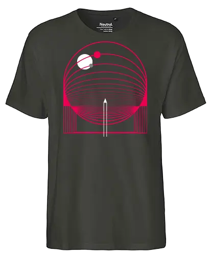 Exploring Stars - space, rocket ship, space ship, mars, planets, solar system, minimal - Fairtrade T-Shirt