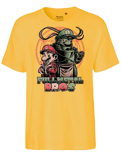 Anime Game Brothers - Edward, Anime, Manga, Rpg, Fantasy, Alchemist, alchemy, Military, Adventure, Soldier, Bros, brothers, Funny, Fun - Fairtrade T-Shirt