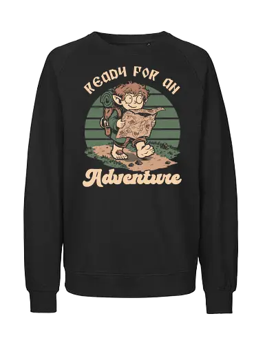 Medieval Character Adventure - fantasy, adventure, medieval, magic, magical, map, RPG, fun, funny, ring, cool, vintage, retro - Fairtrade Sweatshirt