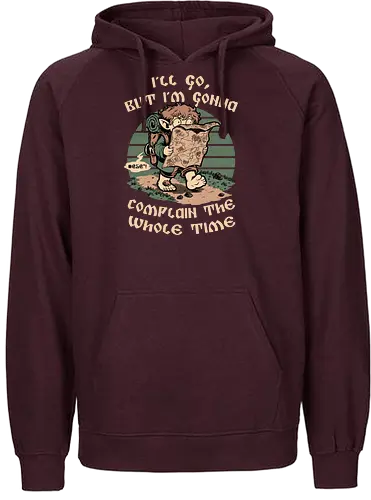 Medieval Character Hates Adventure - fantasy, adventure, medieval, magic, magical, map, RPG, fun, funny, ring, cool, vintage, retro - Fairtrade Hoodie