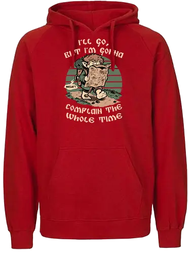 Medieval Character Hates Adventure - fantasy, adventure, medieval, magic, magical, map, RPG, fun, funny, ring, cool, vintage, retro - Fairtrade Hoodie