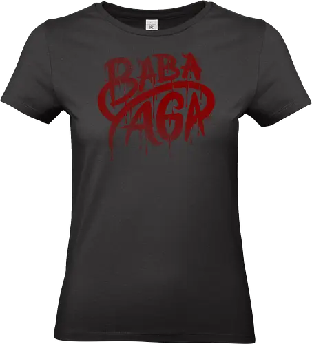 babayaga - babayaga, hitman, ghost, demon, gangster, mytical, mystic, font, textart - Standard T-Shirt (Women)