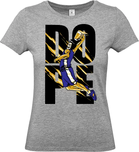 beer dunk  - beer, dunk, skull, basketball, sport, slamdunk, cool - Standard T-Shirt (Women)