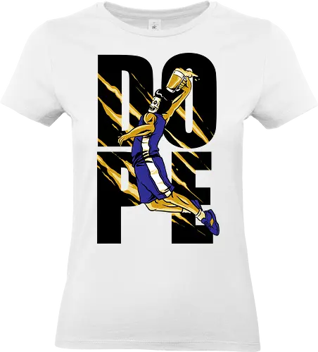beer dunk  - beer, dunk, skull, basketball, sport, slamdunk, cool - Standard T-Shirt (Women)