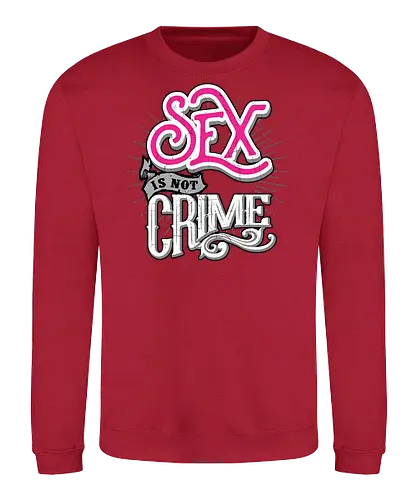 not crime  - cool, care, love, huge, font, textart, typography, calligraphy, vintage, classic - Sweatshirt