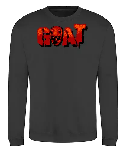 goat - superhero, kingpin, cool, daredevil, antihero, lawyer, shillouete, devil - Sweatshirt