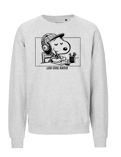 Lofi Dog Radio - music, meme, funny, lofi, geek, comics, pop, dogs, pet - Fairtrade Sweatshirt