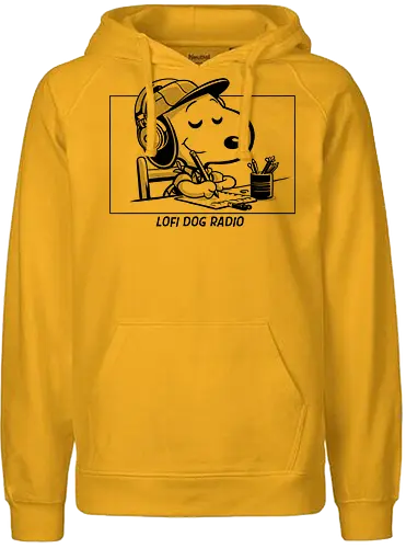 Lofi Dog Radio - music, meme, funny, lofi, geek, comics, pop, dogs, pet - Fairtrade Hoodie