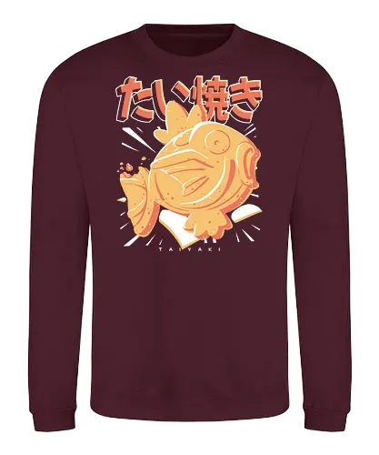 Taiyakarp - Fish, Pocket, Japanese Food, Japan, Japanese Treats, Cartoon, Mashup, Collection, Nostalgia, Retro, Anime, Video Games, Food - Sweatshirt