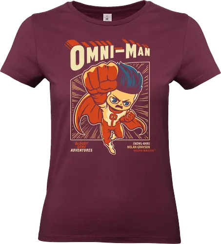 Omni Man Chibi - omni man, invincible, mark grayson, viltrumite, viltrum, atom eve, cartoon, anime, superheros, animated, chibi, nerd, geek, comic superhero, super villain, classic comic, comic magazine, comics, cute, japan, kawaii, villain, 70s, manga - Standard T-Shirt (Women)