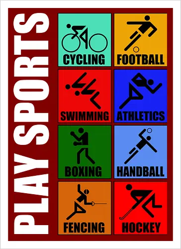 Play Sports Health Vintage Art
