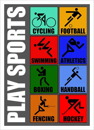 Play Sports Health Vintage Art