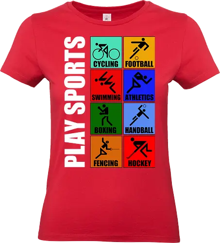 Play Sports Health Vintage Art - sports, health, healthy, funny quote, mashup, funny, funny pop, funnytee, gaming, geek, humor, joke, meme, memes, nerd, parody, television, vintage - Standard T-Shirt (Women)