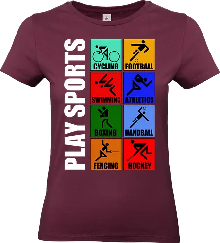 Play Sports Health Vintage Art - sports, health, healthy, funny quote, mashup, funny, funny pop, funnytee, gaming, geek, humor, joke, meme, memes, nerd, parody, television, vintage - Standard T-Shirt (Women)