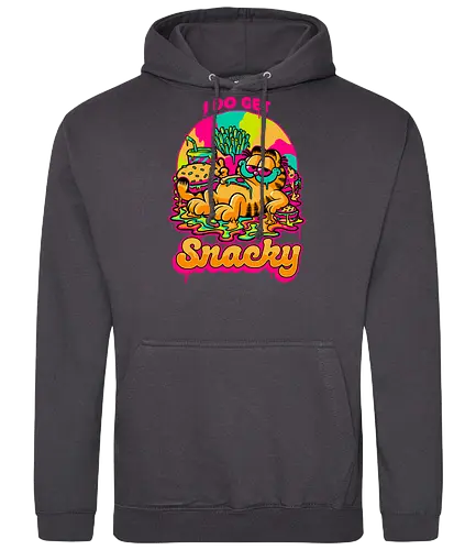 Cat Psychedelic Food Trip - Cat, comic, cartoon, Psychedelic, fast food, burger, fries, orange cat, lasagna, fun, funny, Food, Trip, comic, food, tripping, pet - Standard Hoodie