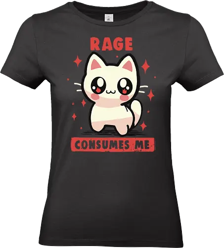 Rage Consumes Me - Wut verzehrt mich Meme, Wut, weirdcore, lustig, Katze, Kätzchen, sarkastisch, ungelenk, schwarzer Humor, Rage Consumes me meme, rage, funny, cat, kitten, sarcastic, unhinged, dark humour - Standard T-Shirt (Women)