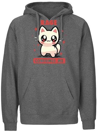 Rage Consumes Me - Wut verzehrt mich Meme, Wut, weirdcore, lustig, Katze, Kätzchen, sarkastisch, ungelenk, schwarzer Humor, Rage Consumes me meme, rage, funny, cat, kitten, sarcastic, unhinged, dark humour - Fairtrade Hoodie