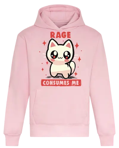 Rage Consumes Me - Wut verzehrt mich Meme, Wut, weirdcore, lustig, Katze, Kätzchen, sarkastisch, ungelenk, schwarzer Humor, Rage Consumes me meme, rage, funny, cat, kitten, sarcastic, unhinged, dark humour - Heavyweight Hoodie