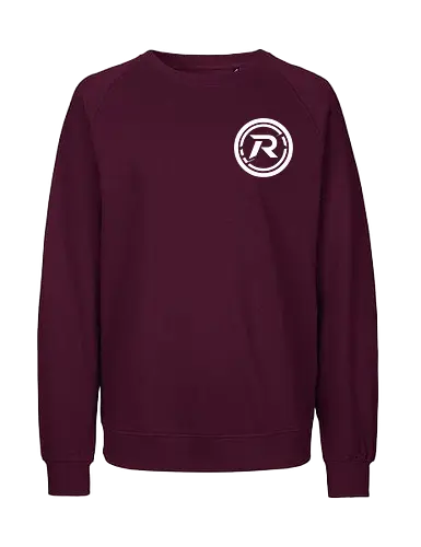 Front Logo white, Back: Katze - Fairtrade Sweatshirt