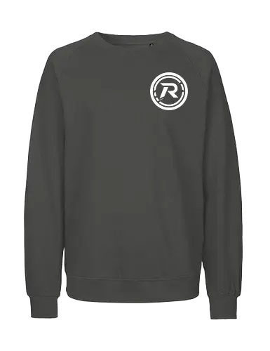 Front Logo white, Back: Katze - Fairtrade Sweatshirt