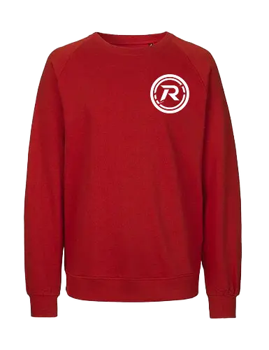 Front Logo white, Back: Katze - Fairtrade Sweatshirt