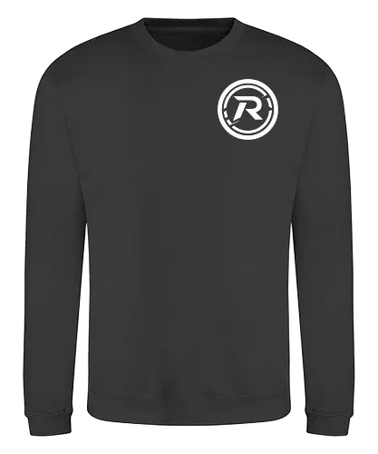 Front Logo white, Back: Katze - Sweatshirt