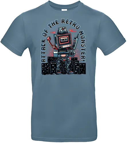 Attack of the Retro Monster - Retro, monster, classic, nostalgic, robot, vintage, 80s, 90s - Standard T-Shirt