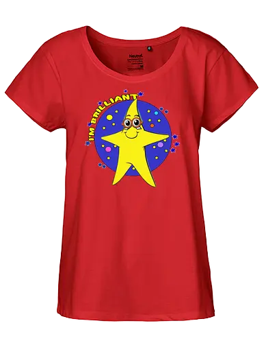 I'm Brilliant (Ich bin brillant) - Kawaii, Stern, brillant, clever, geekig, süß, lustig, Wortspiel, schlau, Glanz, Intelligenz, Nerd, Brille, Witz, Charme, Cartoon, Cute, Leuchten, Selbstbewusstsein, Spaß - Fairtrade Girl Shirt