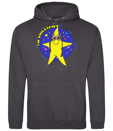 I'm Brilliant (Ich bin brillant) - Kawaii, Stern, brillant, clever, geekig, süß, lustig, Wortspiel, schlau, Glanz, Intelligenz, Nerd, Brille, Witz, Charme, Cartoon, Cute, Leuchten, Selbstbewusstsein, Spaß - Standard Hoodie