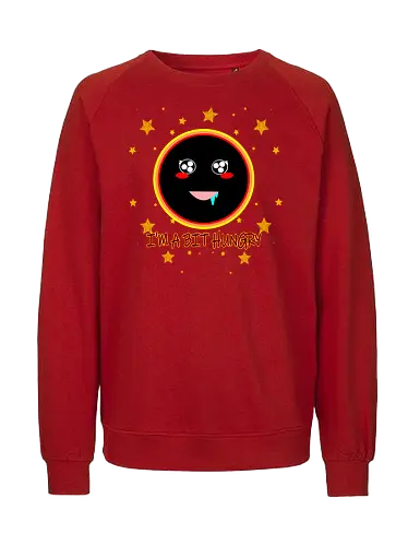 Kawaii Hungry Black Hole (Kawaii hungriges Schwarzes Loch) - Kawaii, Schwarzes Loch, süß, hungrig, Weltraum, Universum, lustig, Cartoon, Science-Fiction, Nerd, Geek, Astronomie, Kosmos, Galaxie, Sterne, Planeten, Humor, Gravitationskraft, putzig, Appetit, foodie - Fairtrade Sweatshirt