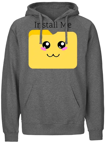 Cute Kawaii Install Me (Süßes Kawaii Installier Mich) - Kawaii, süß, Dateiordner, installieren, Technik, Geek, Nerd, Gamer, Computer, digital, Software, Programmierung, Coding, IT, Download, Upload, Internet, Technologie, System, App - Fairtrade Hoodie