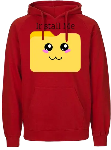 Cute Kawaii Install Me (Süßes Kawaii Installier Mich) - Kawaii, süß, Dateiordner, installieren, Technik, Geek, Nerd, Gamer, Computer, digital, Software, Programmierung, Coding, IT, Download, Upload, Internet, Technologie, System, App - Fairtrade Hoodie