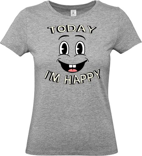 Happy Day (Glücklicher Tag) - glücklich, retro, lächeln, positivität, gute vibes, cartoon, vintage, nostalgie, stimmungsaufheller, fröhlich, klassisch, bunt, optimismus, verspielt, spaß, groovy, leuchtend, freude, tagesmotto, aufmunterung, positivity, positive, motivation, motivational, inspiration, inspirational, good day, happy day - Standard T-Shirt (Women)