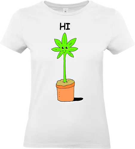 Cute Kawaii Weed (Süßes Kawaii Weed) - kawaii, süß, weed, cannabis, hanf, pflanze, niedlich, cartoon, lächeln, charmant, verspielt, grün, chillig, entspannung, humor, spaß, ikonisch, popkultur, botanisch, einzigartig - Standard T-Shirt (Women)