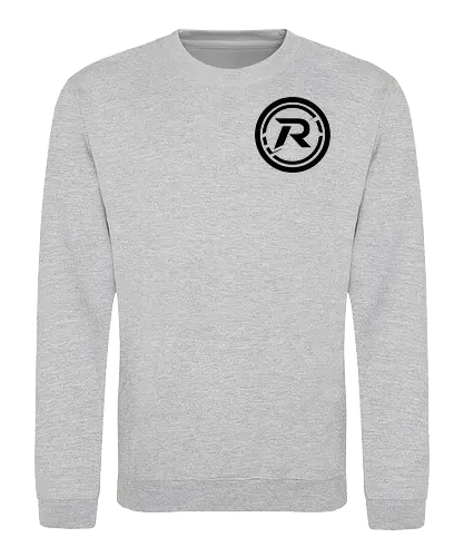 Front Logo black, Back: Katze - Sweatshirt