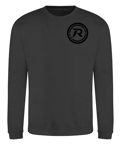 Front Logo black, Back: Katze - Sweatshirt
