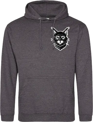 Front Katze Pocketdruck, Back Logo schwarz