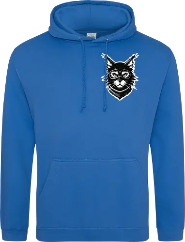 Front Katze Pocketdruck, Back Logo schwarz