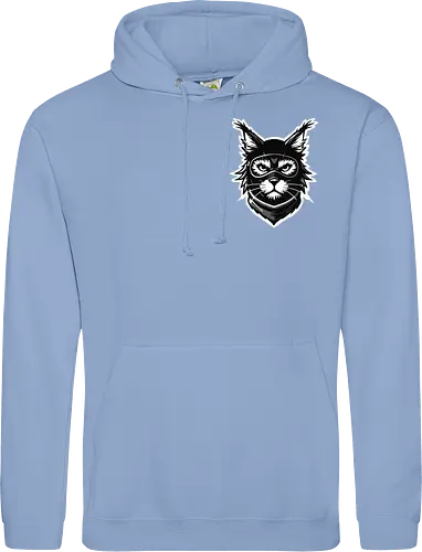 Front Katze Pocketdruck, Back Logo schwarz